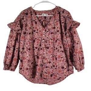 Chic Floral Button-Up Blouse